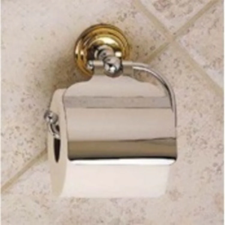 Toilet Paper Holder Chelsea 1 Post Hanging Open Hooded Polished Chrome Brass 5-7/8 Inch 4-5/16 Inch Wall Mount - Frankwebs