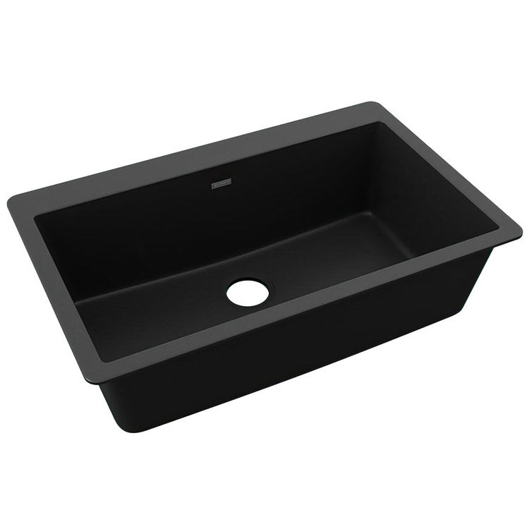 Kitchen Sink Quartz Classic 33 x 21 Inch Single Bowl Greystone Drop-In - Frankwebs