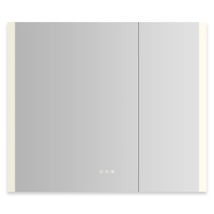 Medicine Cabinet AIO 36 x 30 Inch with Vertical Edge Lighting 2 Doors Triple Mirror Left Hinge - Frankwebs