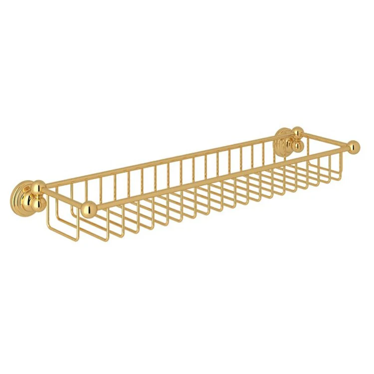 Shower Basket Edwardian Sponge English Gold 20 Inch Brass Wall Mount - Frankwebs