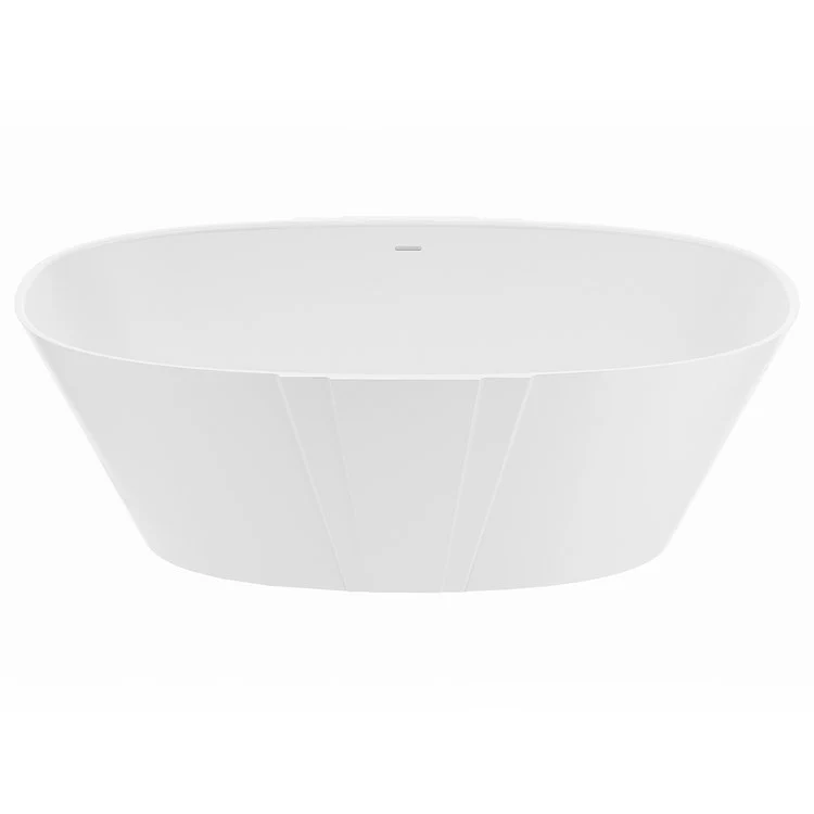 Air Tub Magda 65.75 x 35.25 Inch Freestanding Rear Center Drain Matte Gray Oval - Frankwebs