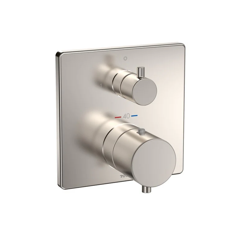 Thermostatic Trim with 2 Way Diverter Square 2 Knob Polished Chrome for Requires Mini Unit TBN01001U - Frankwebs