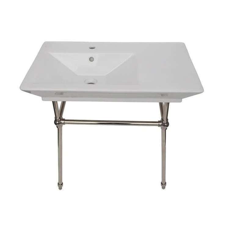 Console Sink Opulence His 31-1/2 Inch 4 Inch Spread Rectangle White - Frankwebs