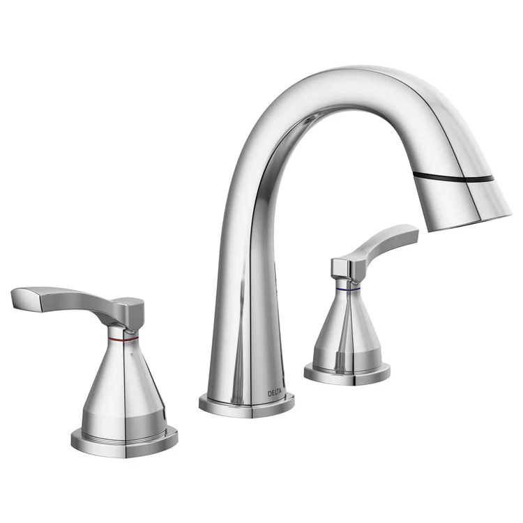 Lavatory Faucet Stryke Widespread 4-16 Inch Spread 2 Lever ADA WaterSense Lumicoat Chrome 1.2 Gallons per Minute Metal Pop-Up 3 Hole Diamond Seal Technology - Frankwebs