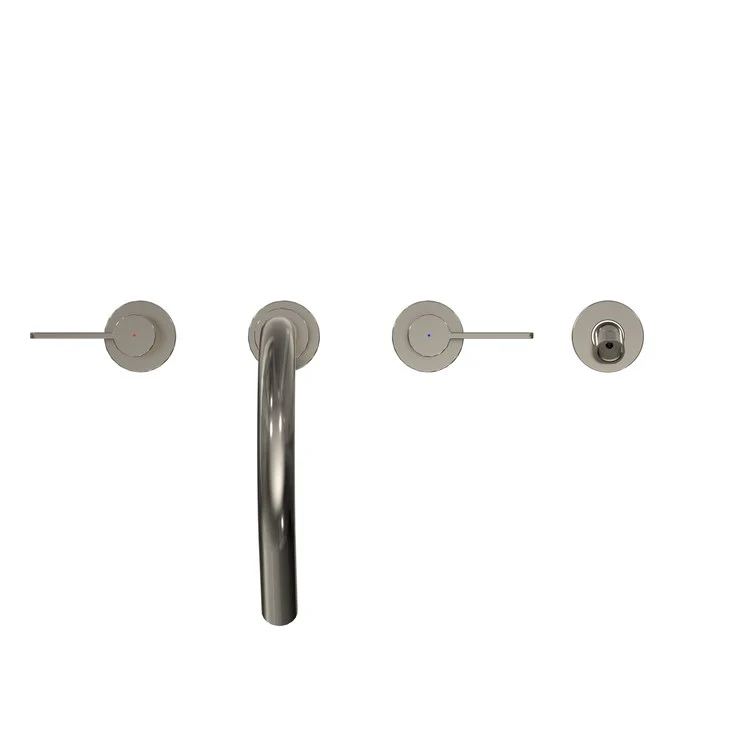 Roman Tub Trim GF Includes Handshower Outlet and Hose Less Handshower 2 Lever Polished Nickel ADA 8-11/16 Inch Reach - Frankwebs