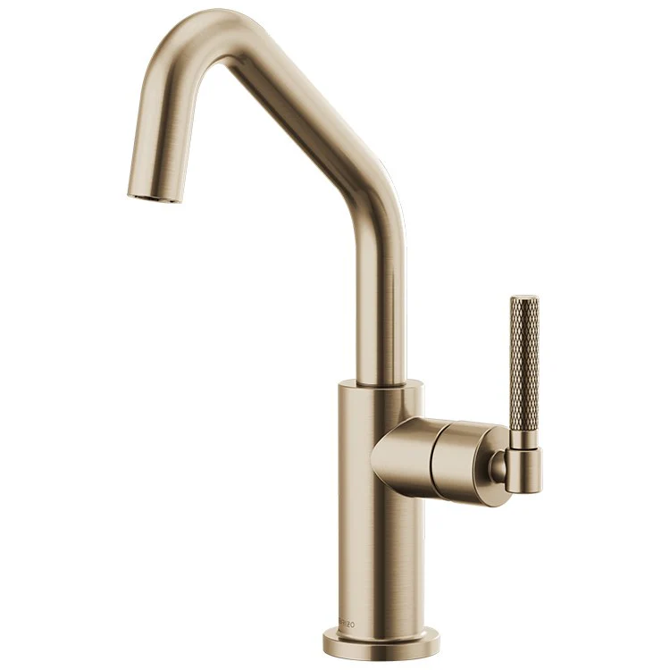 Litze Single Handle Bar Faucet with Angled Spout/Knurled Handle - Frankwebs