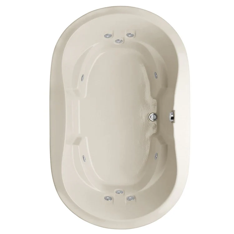 Combination Tub Designer Collection Savannah 74 x 44 x 24 Inch Drop-In Center Drain White Oval - Frankwebs