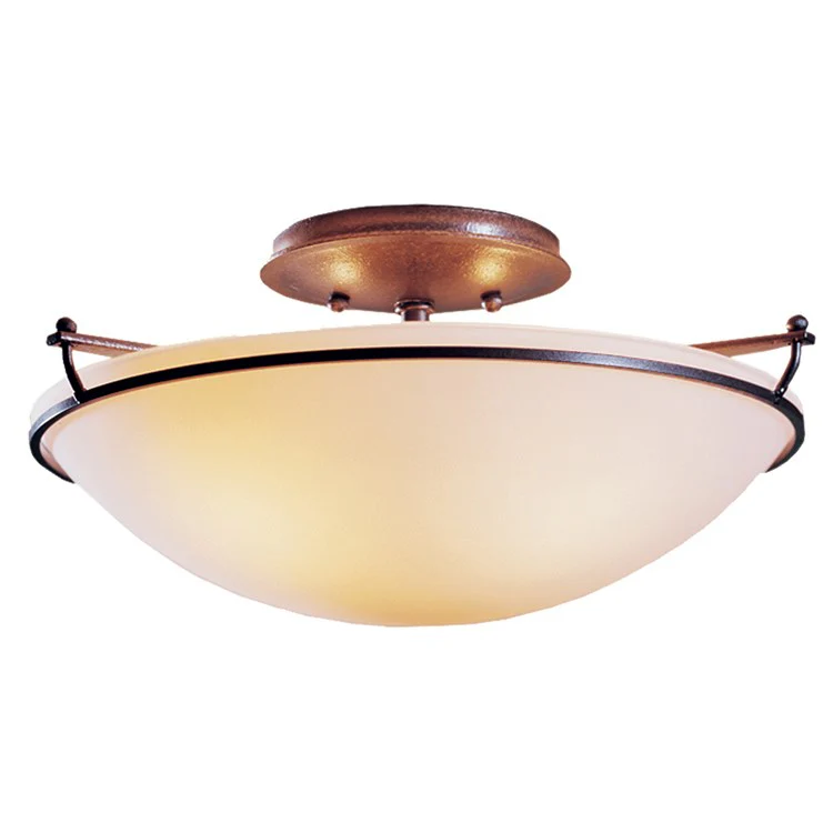 Plain Two-Light Small Semi-Flush Mount Ceiling Lighting Fixture - Frankwebs