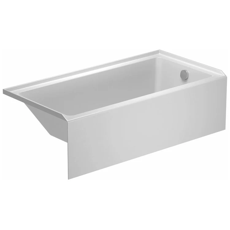 Tub No.1 60 x 30 Inch Alcove with Integrated Front Panel Right Hand White cUPC Listed ADA Acrylic - Frankwebs
