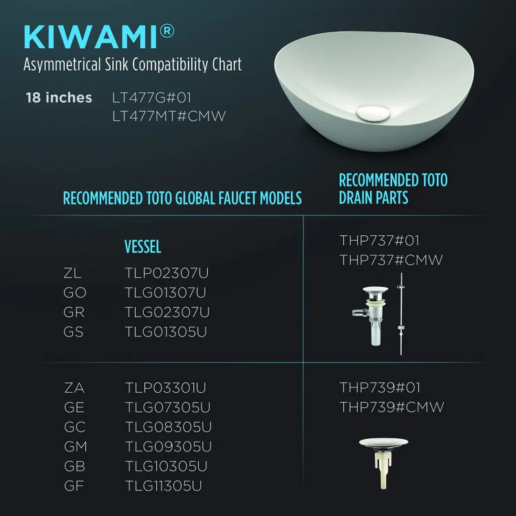 Vessel Kiwami Renesse Asymmetrical Lavatory Clean Matte White Vitreous China 18-1/8 x 15-13/16 x 5-1/8 Inch ADA - Frankwebs