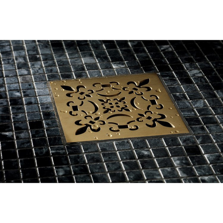 Drain Grid StyleDrain Fleur Trim Only 5-1/4 Inch Bella Terra Bronze Brass for 9177 9177-BFA 9177/BFP 9178/9178-UG-2 - Frankwebs
