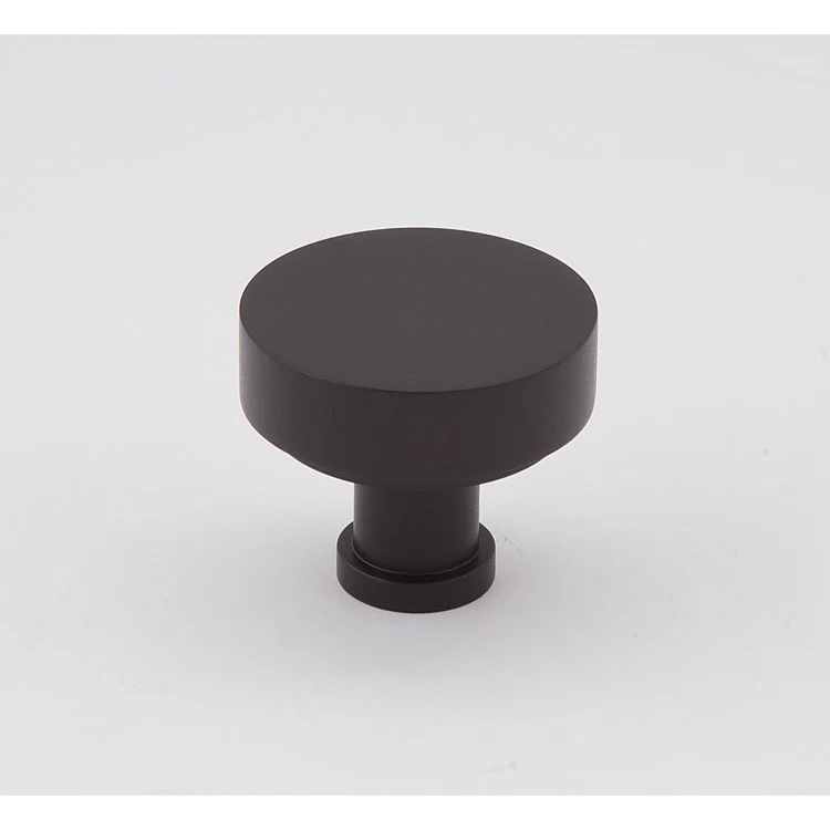 Knob Moderne Round Matte Black Brass 1-1/2 Inch 1-1/8 Inch 5/8 Inch - Frankwebs