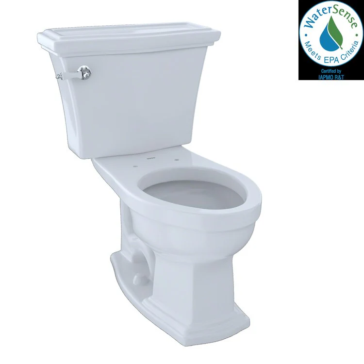 Toilet Eco Clayton 2 Pieces Close Coupled Universal Height Cotton Elongated ADA 31-5/8 Inch 1.28 Gallons per Flush Left Hand Chrome Less Seat - Frankwebs