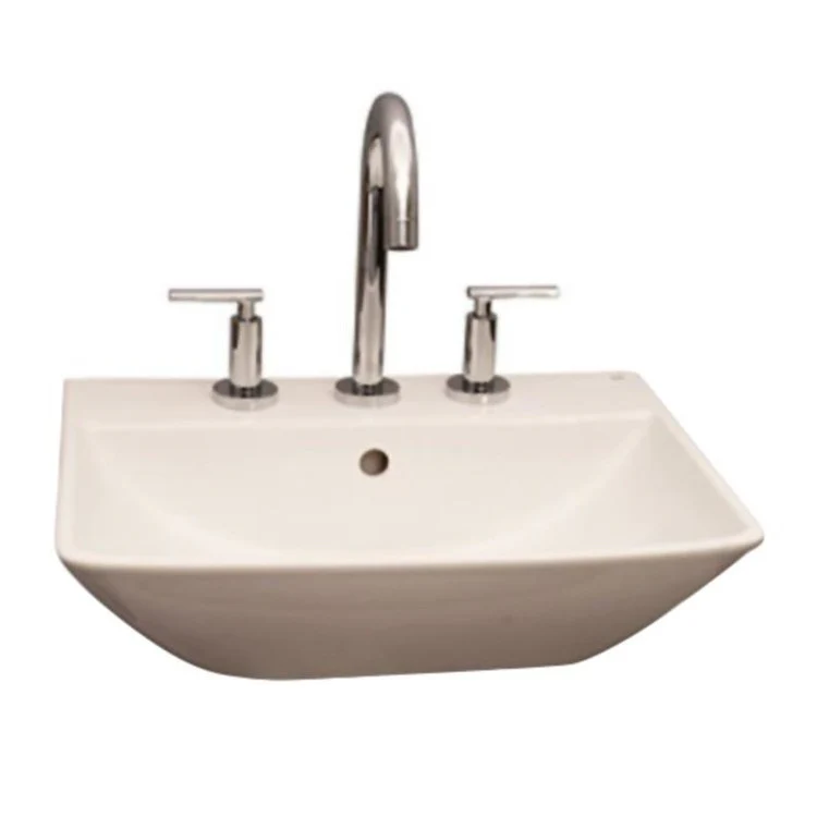 Pedestal Top Summit 500 19-3/4 Inch White 8 Inch Spread Vitreous China Rectangle - Frankwebs