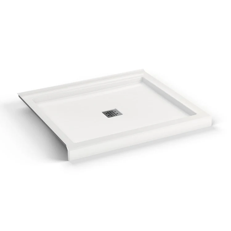 Shower Base B3 Corner Left Square Drain White 42 x 36 Inch Acrylic - Frankwebs