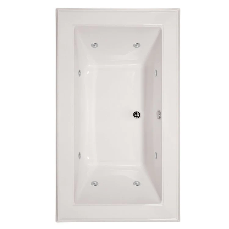 Whirlpool Tub Designer Collection Angel 72 x 42 x 22 Inch Drop-In Center Drain White Rectangle - Frankwebs