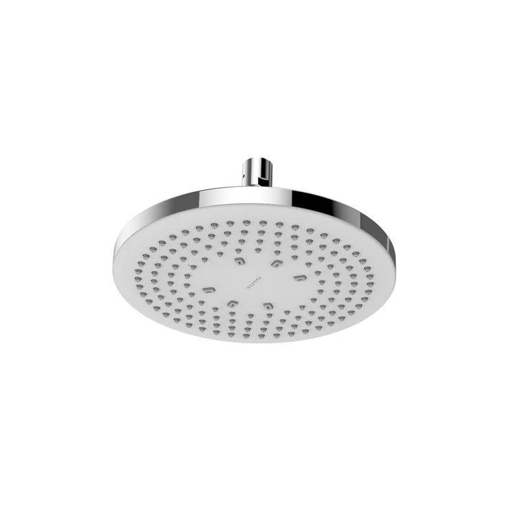 Showerhead G 1 Function Round with Matching Escutcheon Polished Chrome 8-1/2 Inch 1.75 Gallons per Minute WaterSense Balanced Comfort Wave Technology Rubber Nozzles - Frankwebs