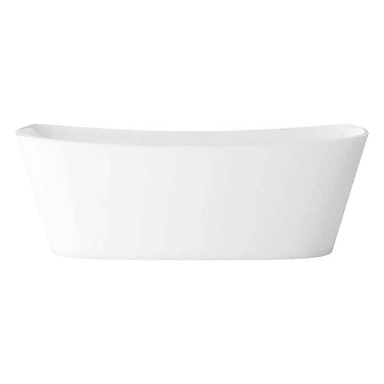 Freestanding Tub Trivento 65 x 28 Inch Less Overflow Center Drain Standard White Gloss Rectangle - Frankwebs