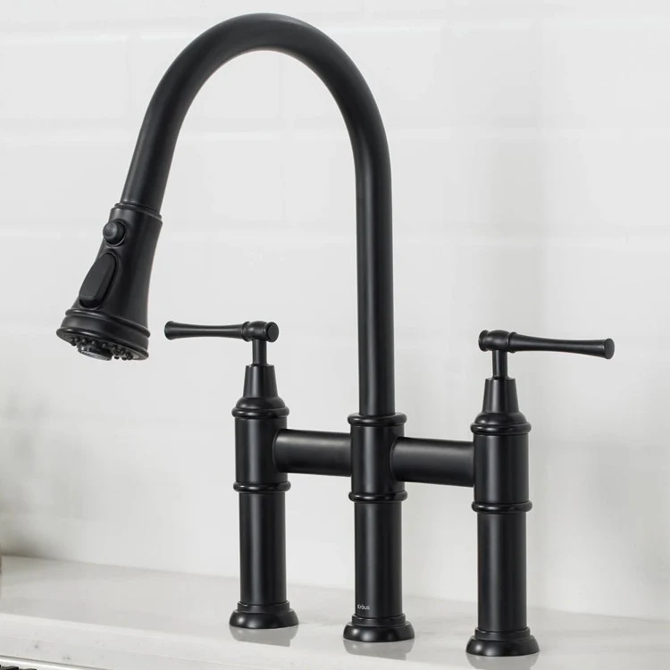 Allyn Bridge Kitchen Faucet with Pull Down Sprayer - Frankwebs
