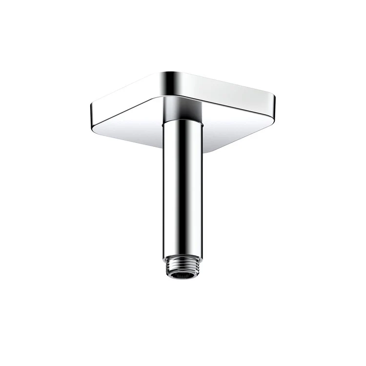 Shower Arm ShowerSolutions with Softsquare Flange Chrome 4 Inch NPT Brass Ceiling Mount - Frankwebs
