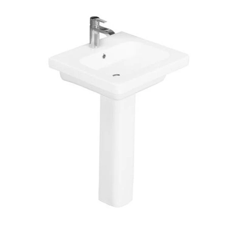 Pedestal Lavatory Resort 650 Centerset White Rectangular - Frankwebs