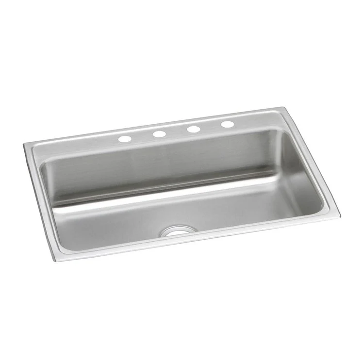 Kitchen Sink Celebrity 31 x 22 Inch Single Bowl Brushed Satin Drop-In Drain Location Center Bottom Only Pads - Frankwebs
