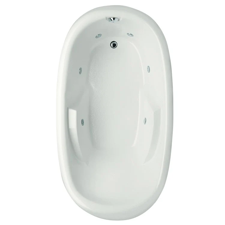 Combination Tub Designer Collection Kimberly 66 x 40 x 24 Inch Drop-In End Drain Bone Oval - Frankwebs