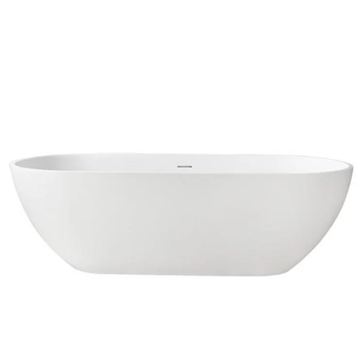 Freestanding Tub Nyoko 68 Inch Gloss White Oval Resin No Faucet Holes - Frankwebs