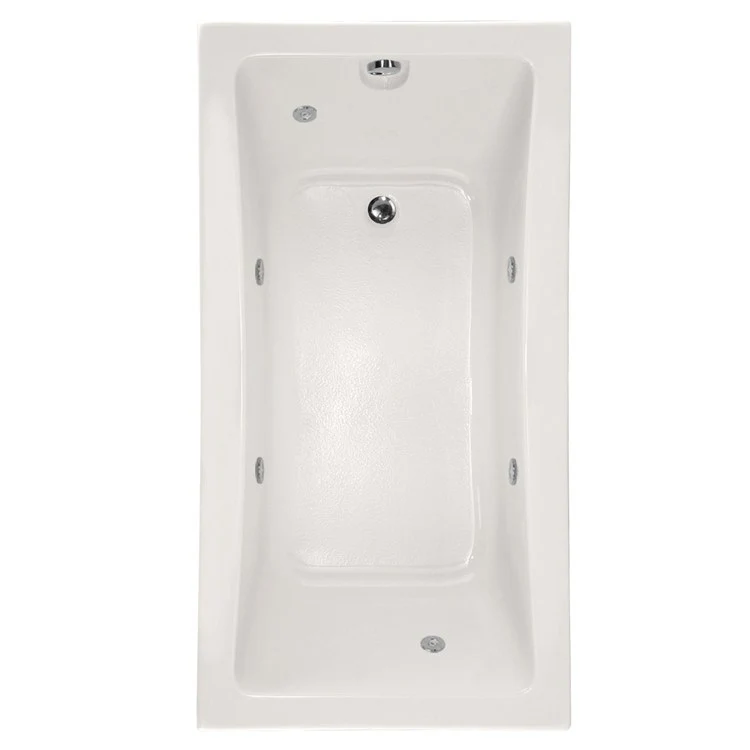 Combination Tub Designer Collection Rosemarie 60 x 32 x 18 Inch Drop-In End Drain Bone Rectangle - Frankwebs