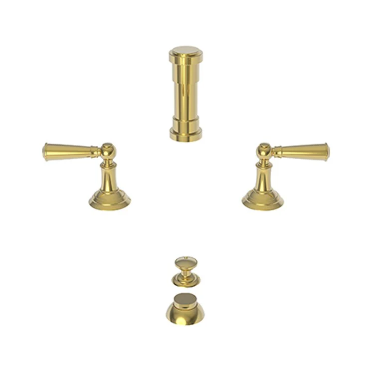 Bidet Faucet Aylesbury 8 to 16 Inch Spread 2 Lever ADA Satin Brass PVD - Frankwebs