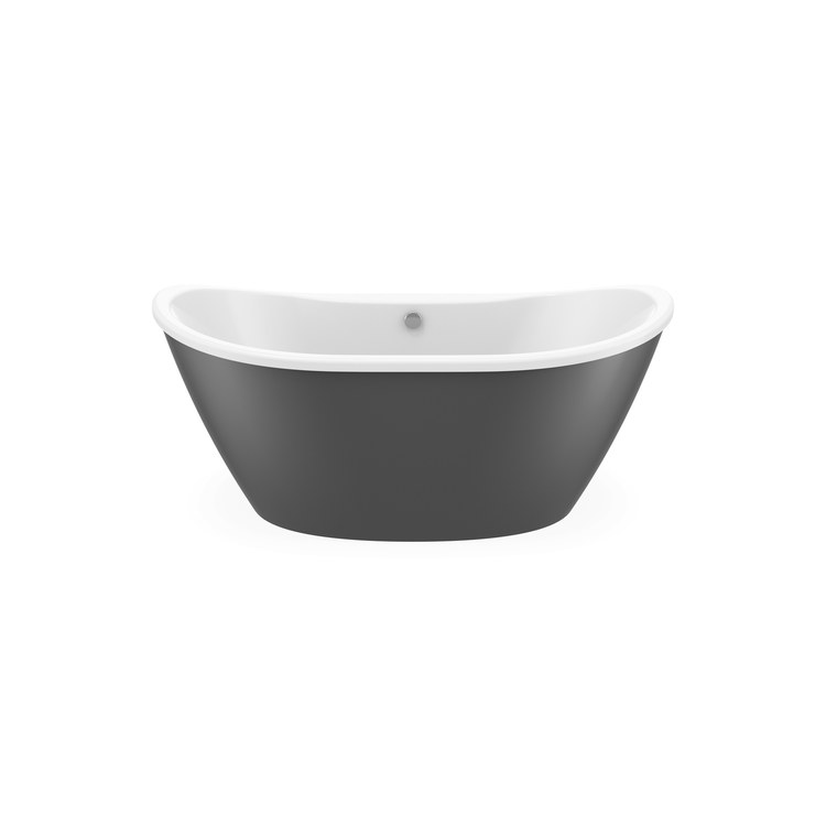 Freestanding Tub Delsia 60 x 32 x 26-5/8 Inch 2 Piece Center Drain Black Oval - Frankwebs