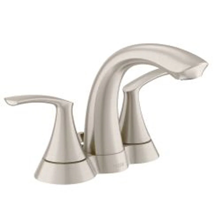 Lavatory Faucet Seena Centerset 4 Inch Spread 2 Lever ADA WaterSense Spot Resist Brushed Nickel 1.2 Gallons per Minute - Frankwebs