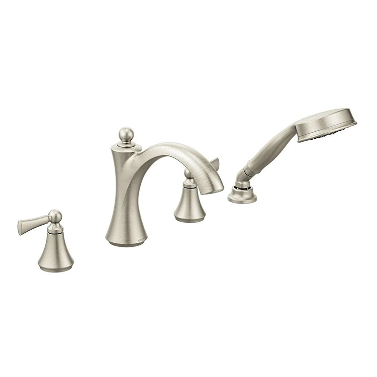 Wynford Two Handle Roman Tub Faucet with Lever Handles/Handshower - Frankwebs