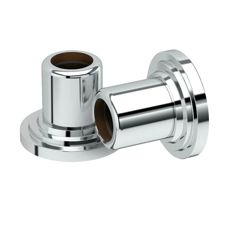 Shower Arm Flange Set of 2 Rod Ends Chrome Brass 2.125 x 2.6 Inch - Frankwebs