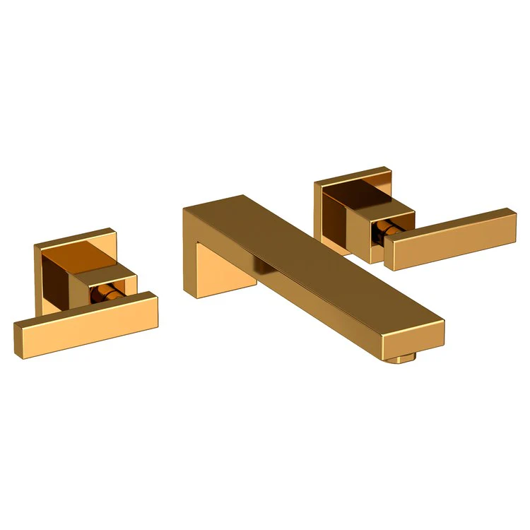 Skylar Two Handle Wall-Mount Bathroom Faucet - Polished Gold PVD - Frankwebs