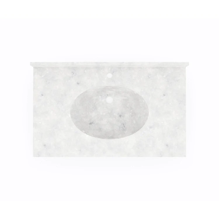 Vanity Top Chesapeake Single Bowl 37 x 22 Inch ADA Ice Swanstone 1 Hole - Frankwebs