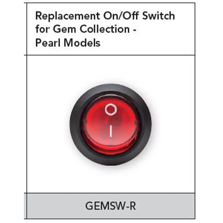 Switch Pearl Gem Round On/Off Chrome - Frankwebs