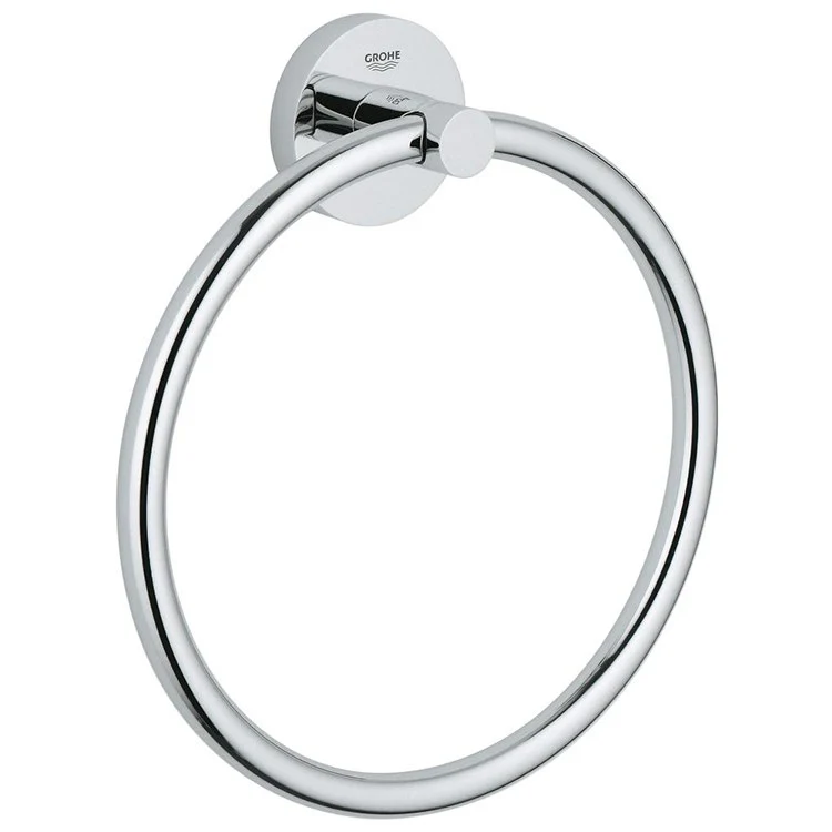 Towel Ring Essentials 8 Inch Closed Matte Black Metal - Frankwebs