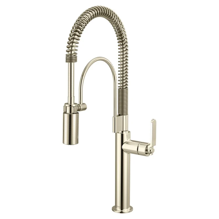 Kitchen Faucet Litze Semi Professional 1 Industrial Handle ADA Matte Black/Brilliance Luxe Gold Gooseneck 360 DEG Swivel 1 Hole 1.8 Gallons per Minute - Frankwebs