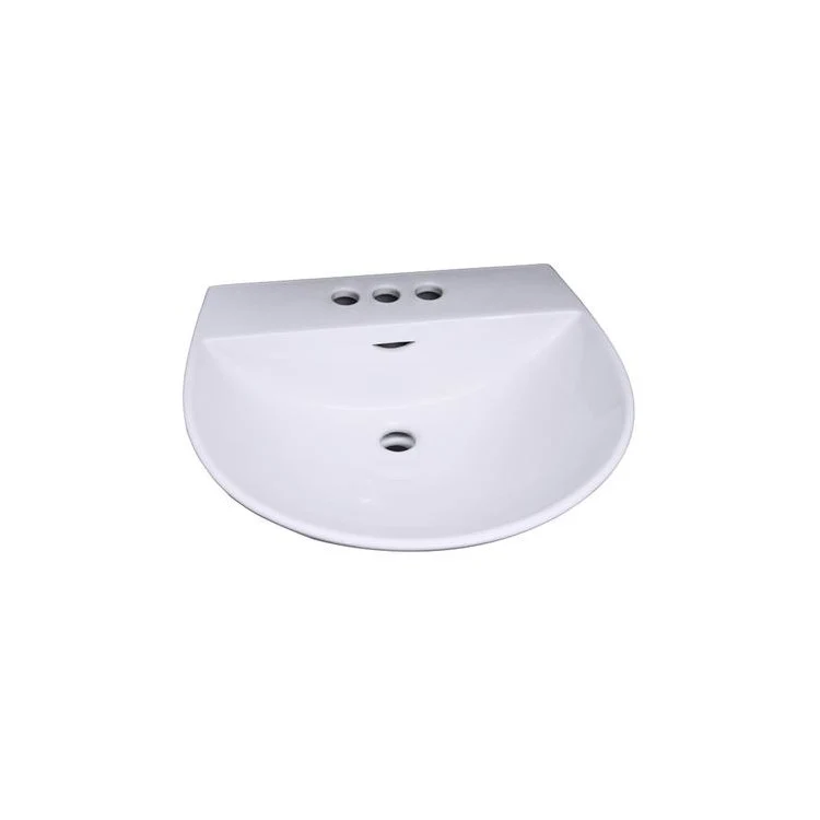 Lavatory Sink Reserva 550 Wall Hung 21-3/4 Inch 4 Inch Spread White - Frankwebs