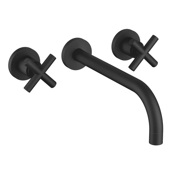 Lavatory Faucet TARA Wall Mount Mixer 2 Cross ADA WaterSense Chrome 1.2 Gallons per Minute Less Drain 3 Hole - Frankwebs