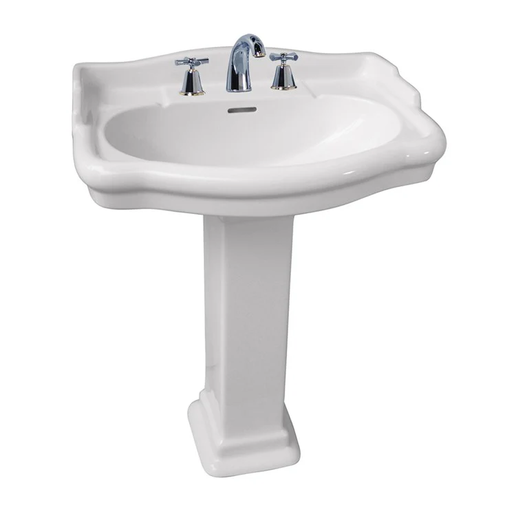 Pedestal Lavatory Stanford 550 Widespread Bisque Oval - Frankwebs
