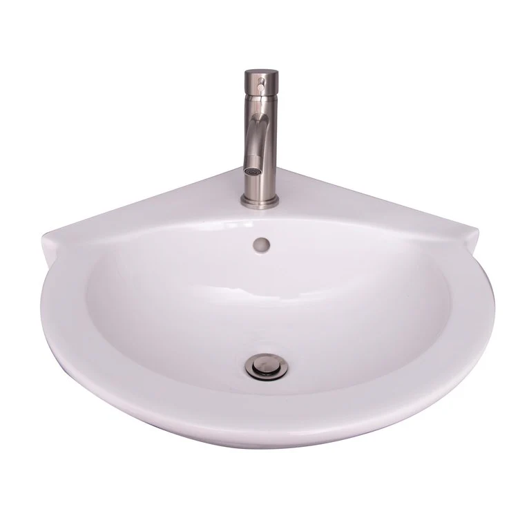 Lavatory Sink Corner Wall Hung 23-1/2 Inch White - Frankwebs