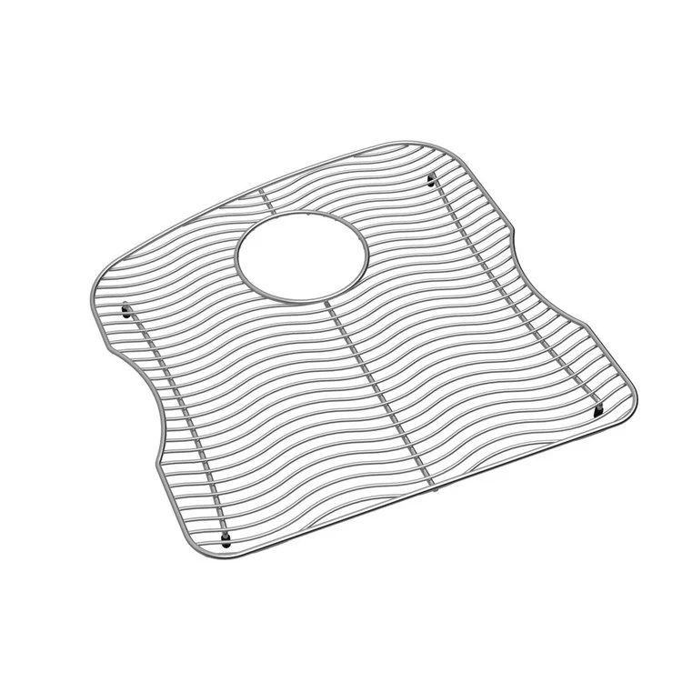 Sink Grid Bottom Grid 17 x 17.5 Inch Polished Stainless Steel for Bowls with Rear Center Drain Opening - Frankwebs