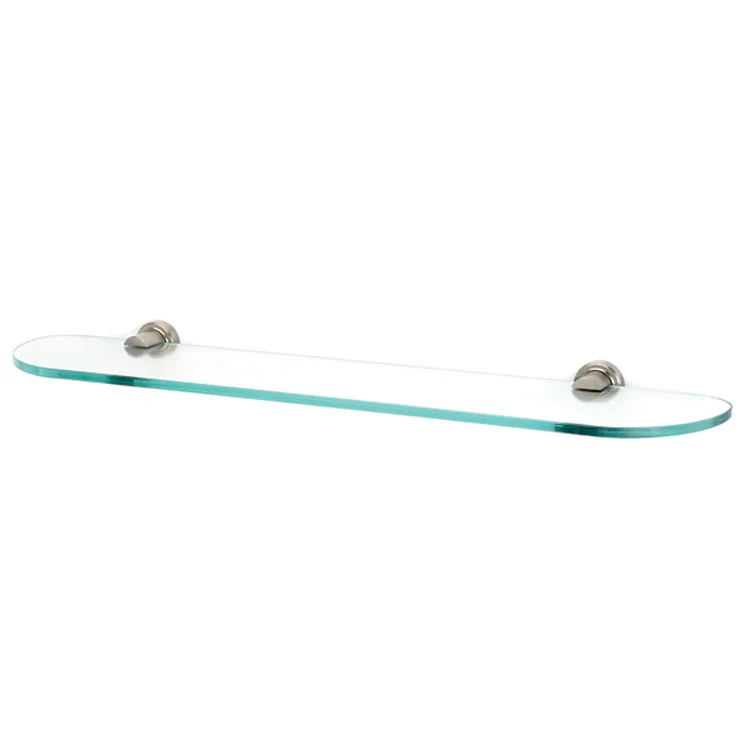 Shelf Infinity Bath with Brackets Polished Nickel 24 Inch Brass/Glass - Frankwebs