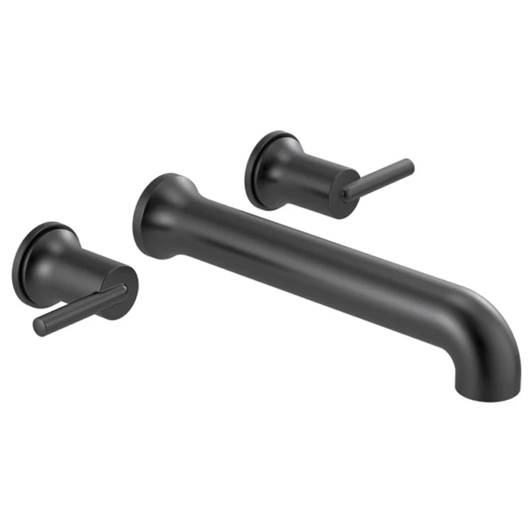 Tub Filler Trim Trinsic Wall Mount 2 Lever Matte Black ADA 8 to 16 Inch Spread - Frankwebs