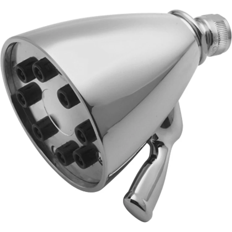 Showerhead 1 Function Round French Gold 3-1/2 Inch 2.5 Gallons per Minute 8 Jets - Frankwebs