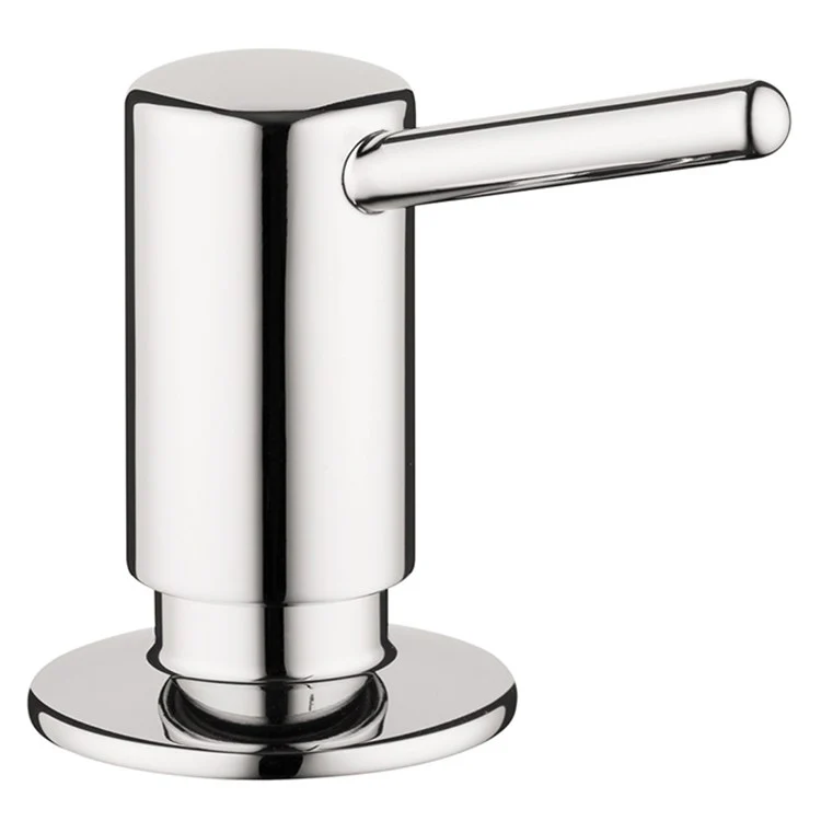 Soap Dispenser Contemporary Brushed Black Chrome Deck Mount Plastic Metal Pump 16 Ounce - Frankwebs