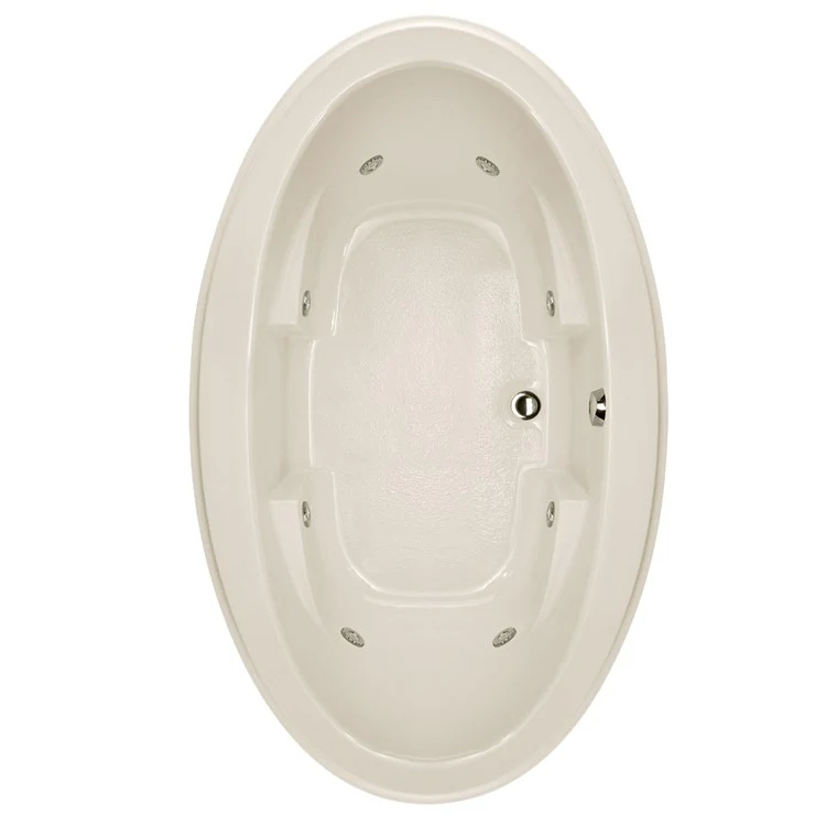 Whirlpool Tub Designer Collection Nina 72 x 44 x 22 Inch Drop-In Center Drain Bone Oval - Frankwebs