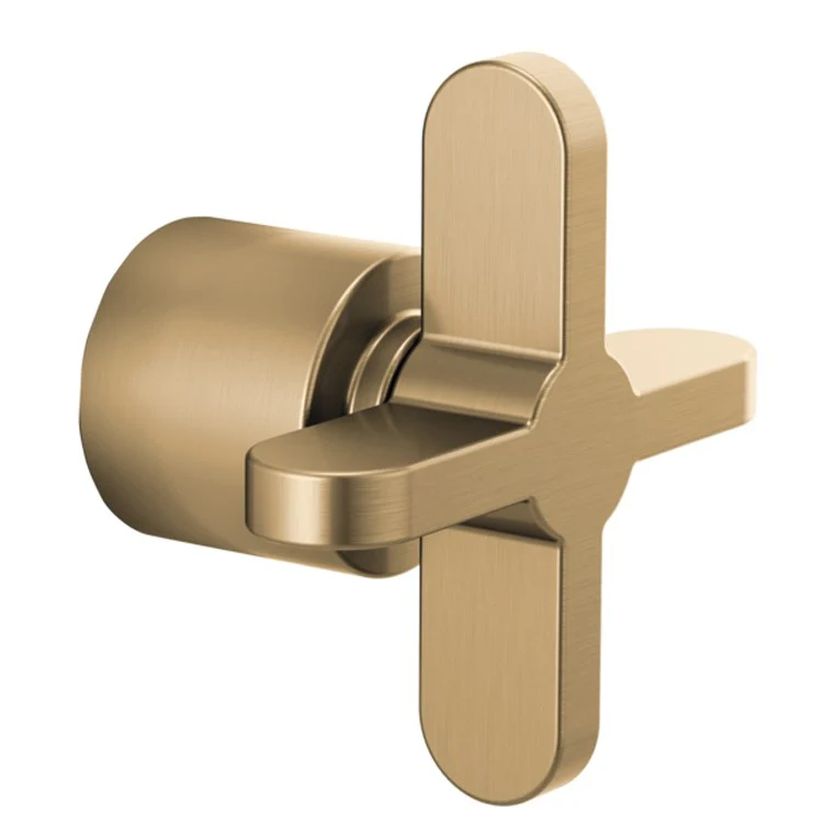 Handle Kit Odin Zinc 1 Cross Brilliance Luxe Gold ADA for 3 and 6 Function Diverter Trim - Frankwebs